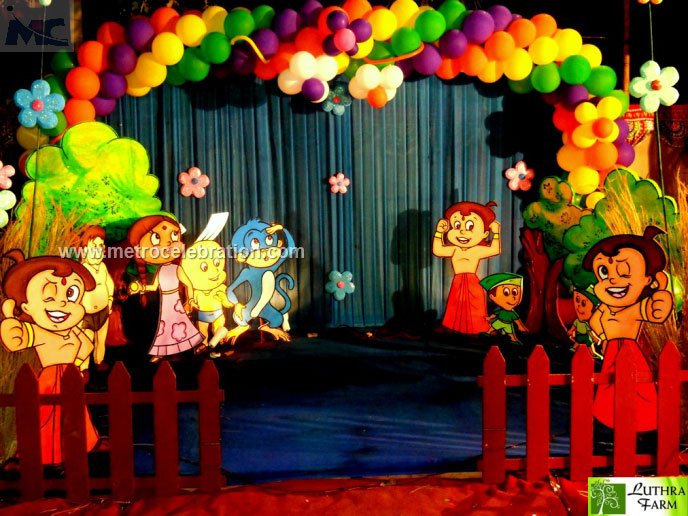 Chhota Bheem birthday party decoration in Jaipur