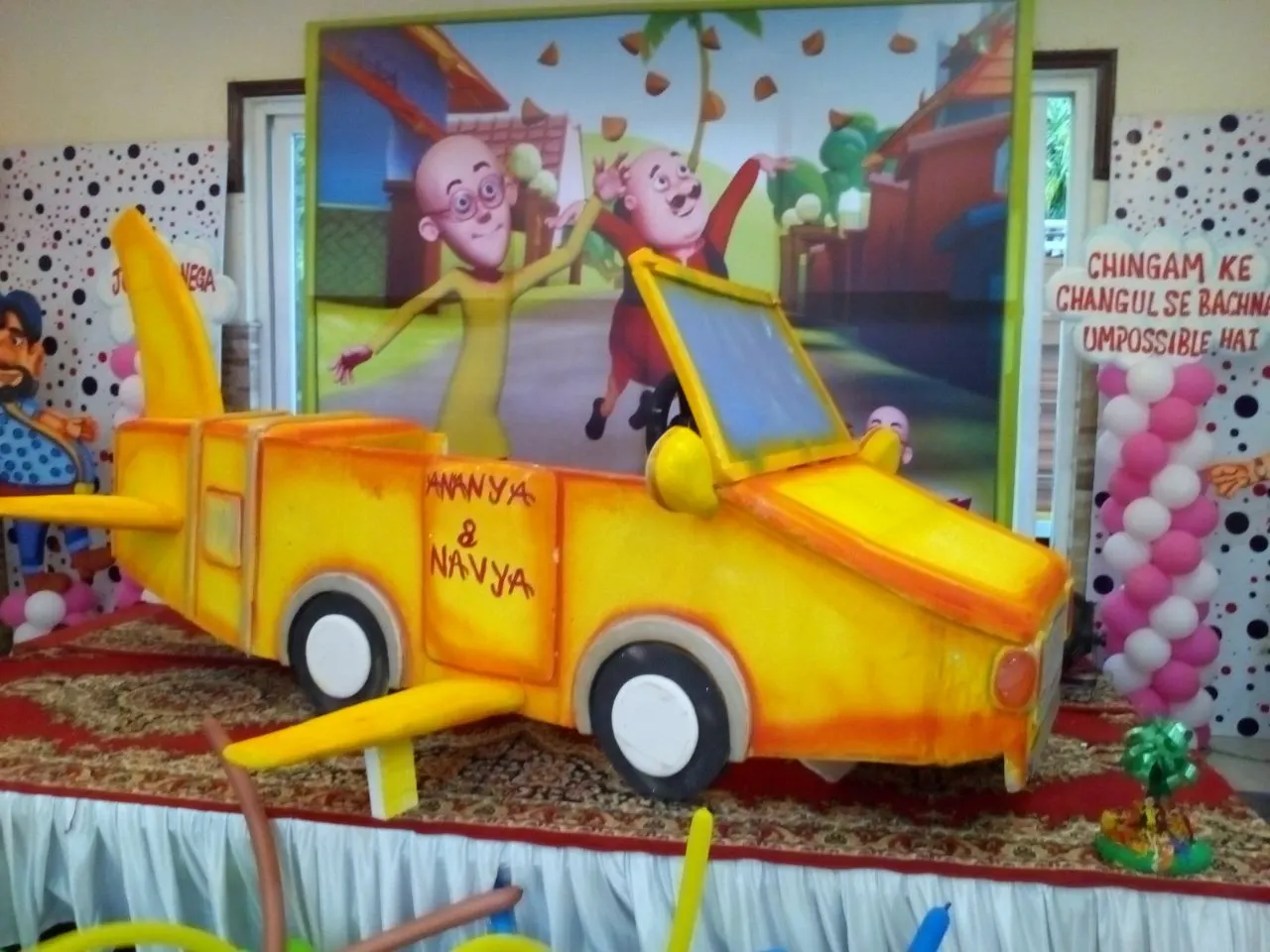 Motu Patlu birthday decoration in Jaipur