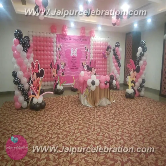 Minnie Mouse birthday decoration in Jaipur