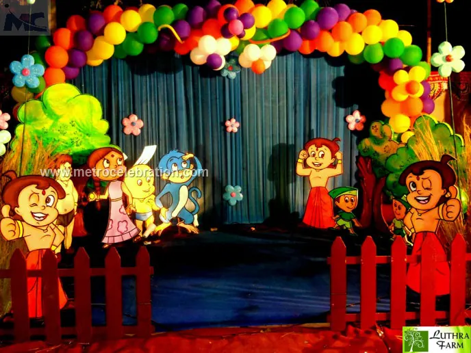 Chhota Bheem birthday party decoration in Jaipur