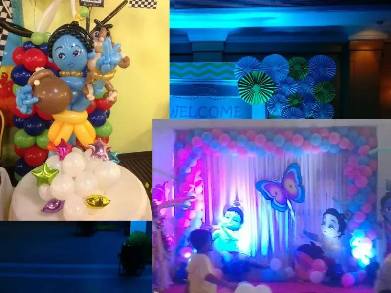 Krishna Theme birthday party decoration in Jaipur