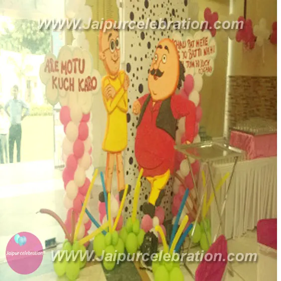 Motu Patlu birthday decoration in Jaipur