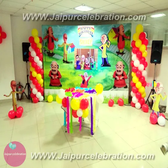 Motu Patlu birthday decoration in Jaipur